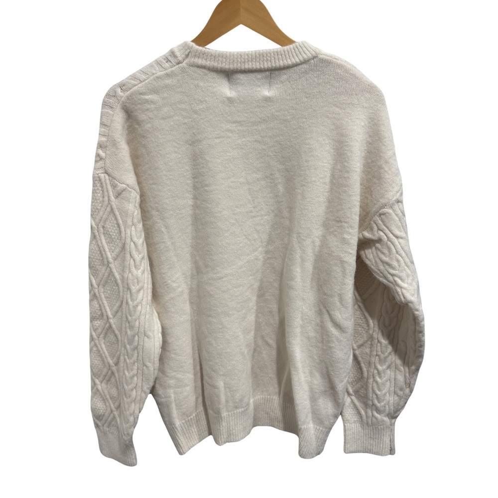 NWT Aelfric Eden Cream Cable Knit Sweater Women’s M Preppy Coastal Fisherman - Picture 2 of 5